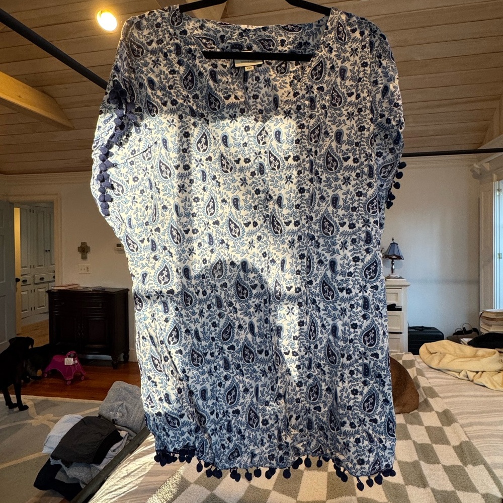 Tuckernuck Blue and White Floral Cover-Up